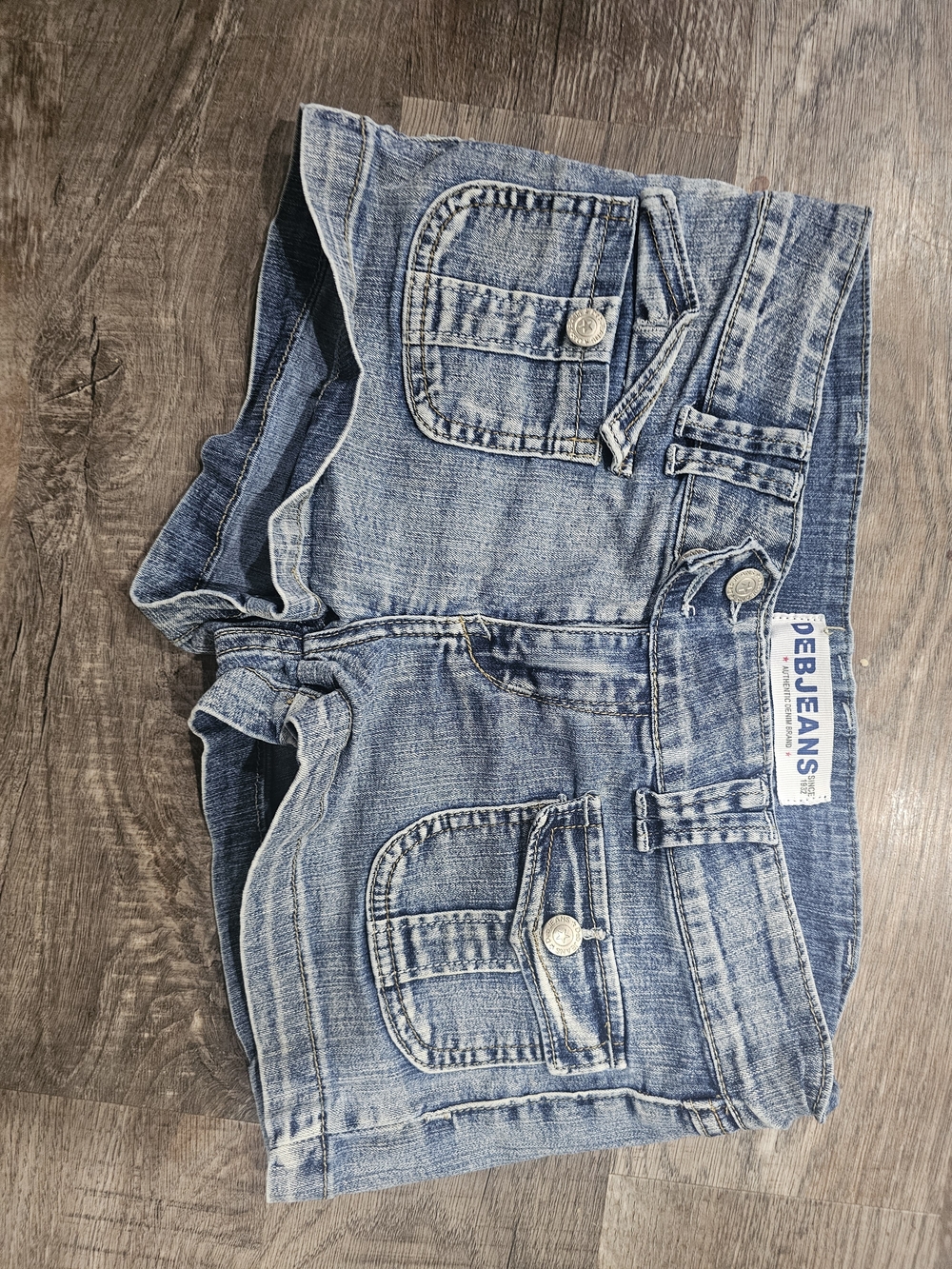 Deb Light Blue Distressed Denim Shorts